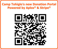 Camp Tohiglo’s new Donation Portal Powered by Aplos® & Stripe®